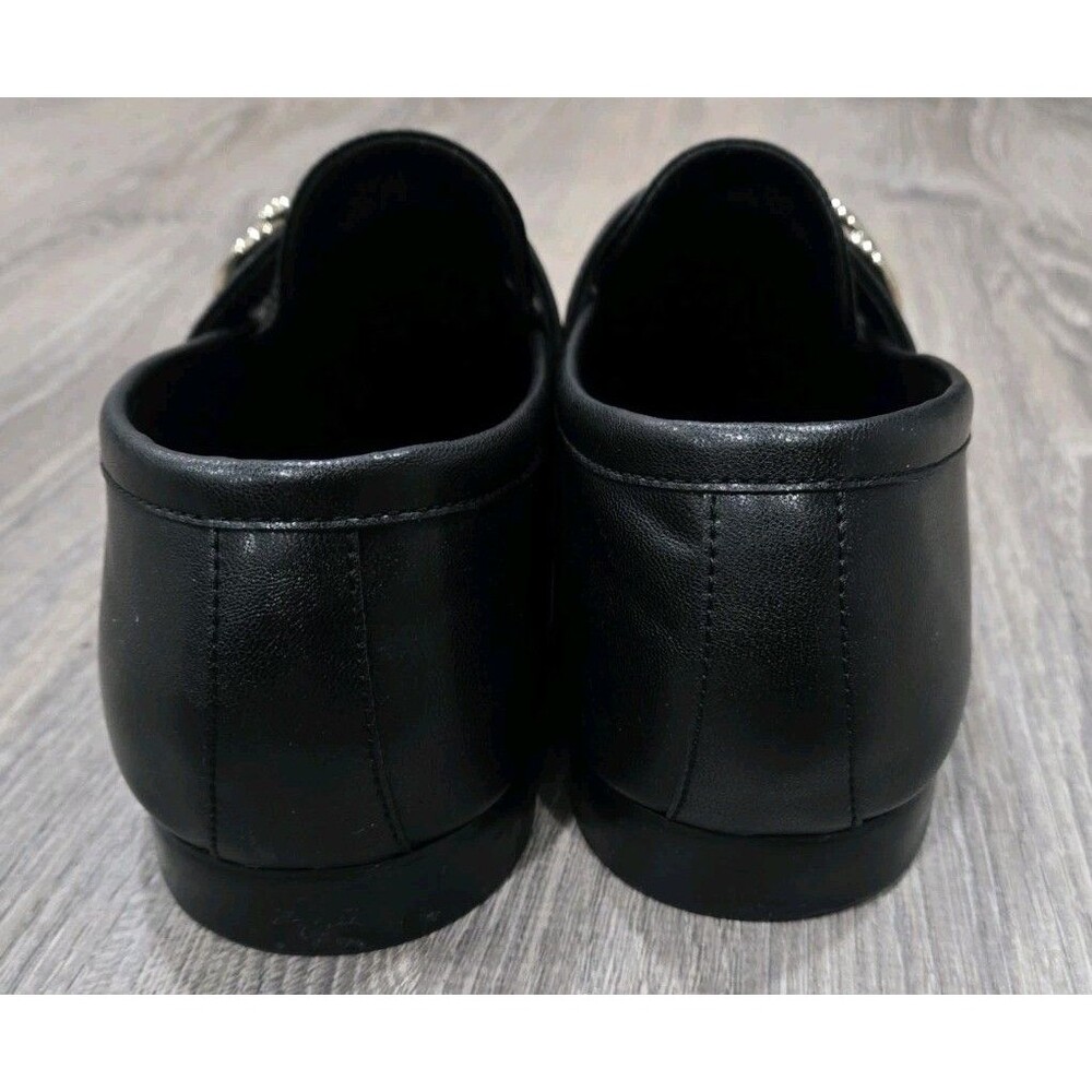 H&M black buckle-detail loafers Faux Leather Mens Size 10.5 - Picture 3 of 8